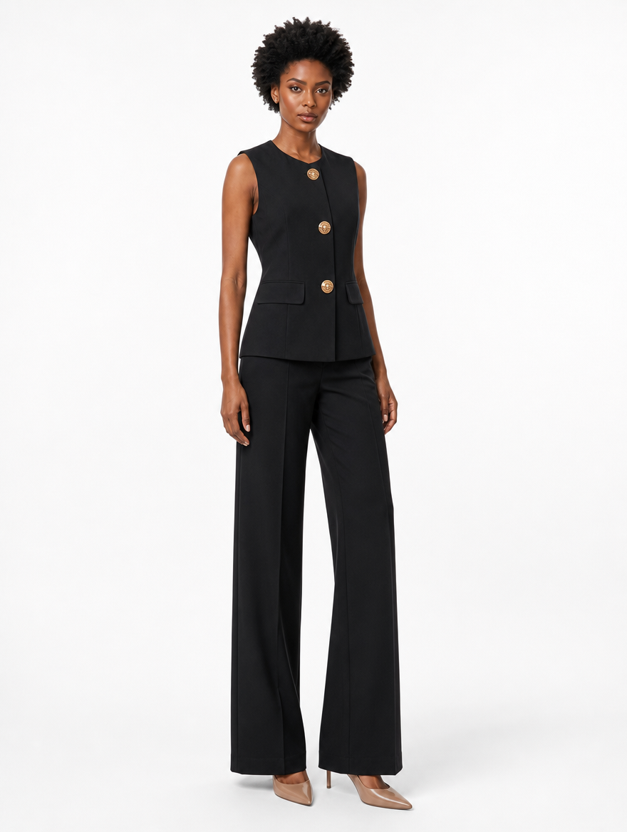 Ensemble tailleur sans manches Élégance Noire