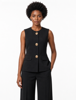 Ensemble tailleur sans manches Élégance Noire