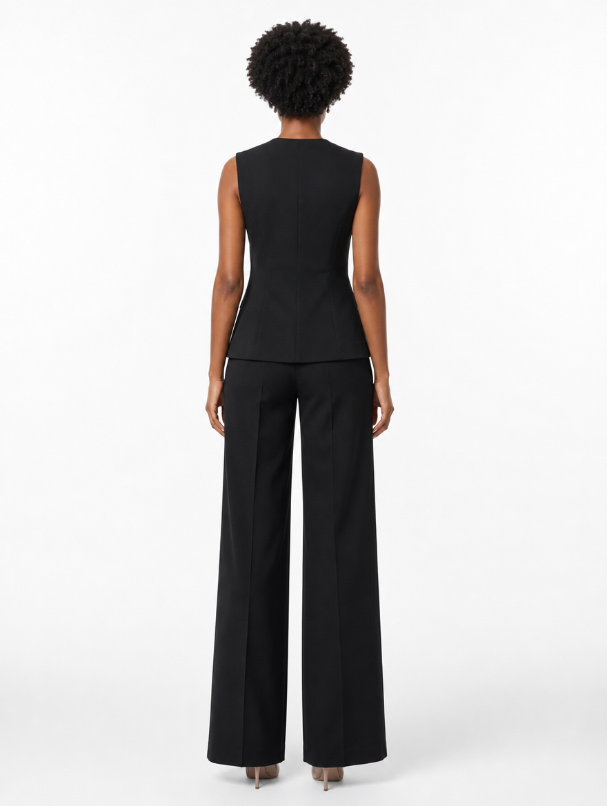 Ensemble tailleur sans manches Élégance Noire