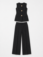 Ensemble tailleur sans manches Élégance Noire
